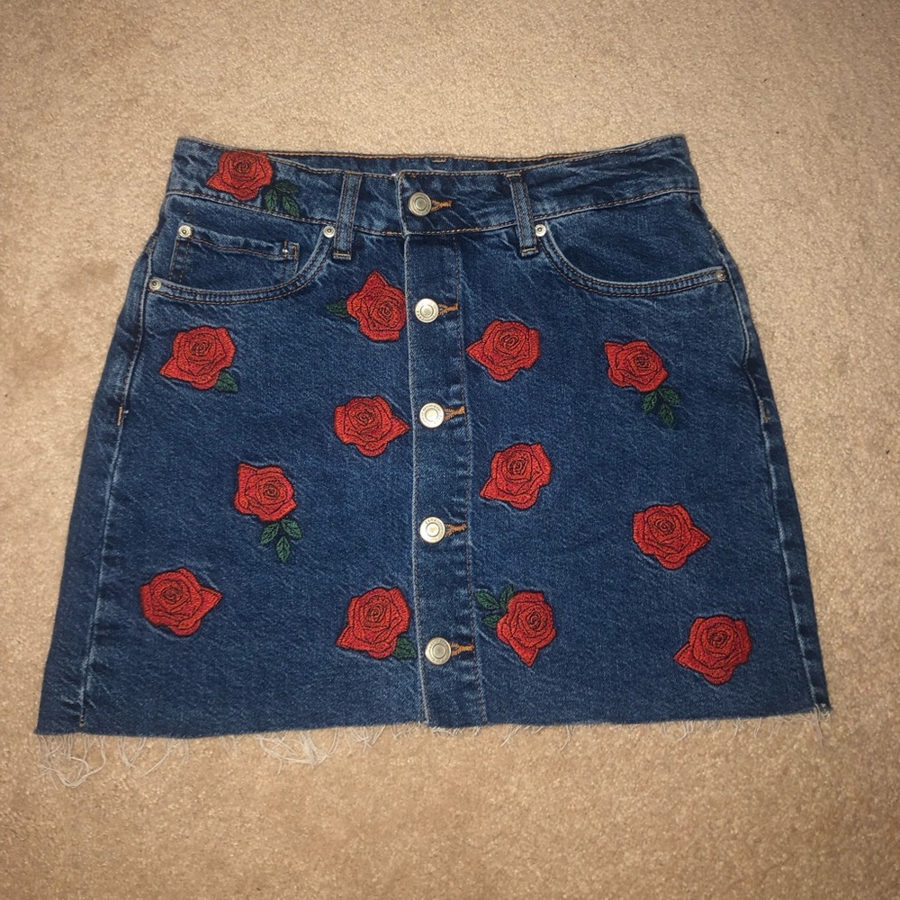 Zara Rose Denim Skirt